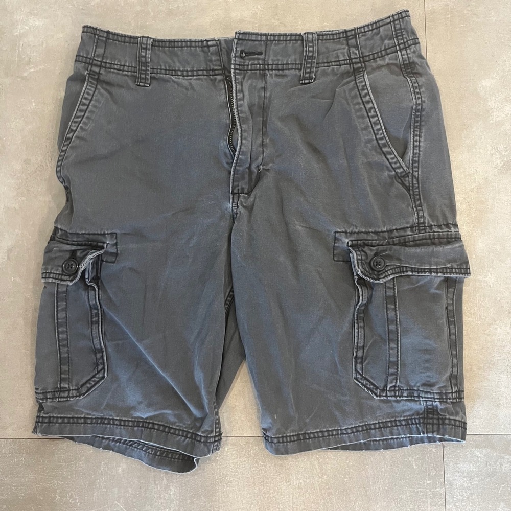 Old Navy Mens Cargo Shorts Gray Cotton Utility Pockets Size 30